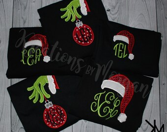 Christmas Santa Hat Applique Long Sleeve Oversized Ribbed Knit Sweater