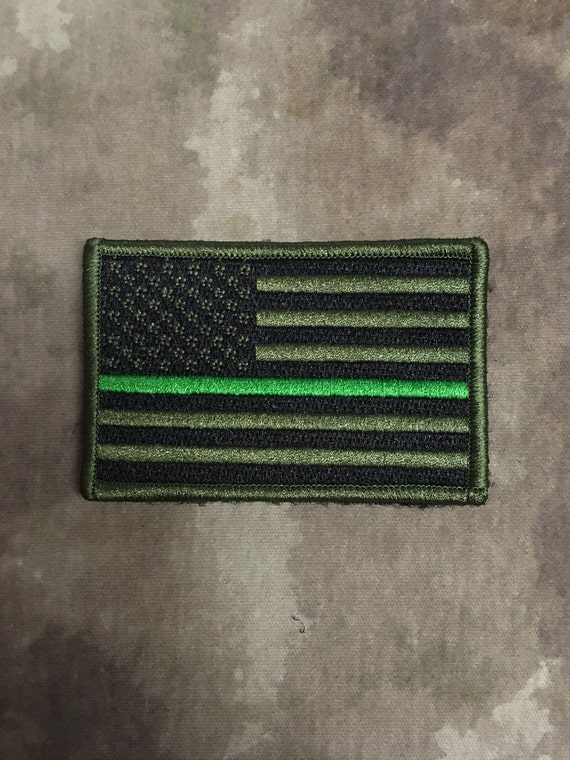 OD Green Thin Green Line American Flag Patch
