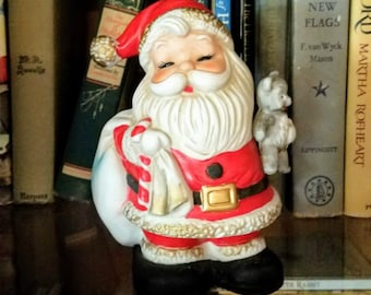Vintage HOMCO Santa Bank Pristine Condition - Great for Gift!