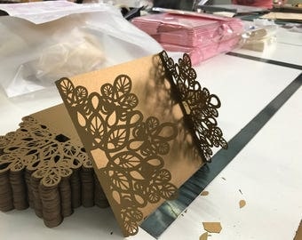 CUSTOM Laser Cut Wedding Invitation FOLDER EXPRESS Production