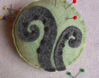 Felt Ponga Fern Pincushion designed by Cherry Parker