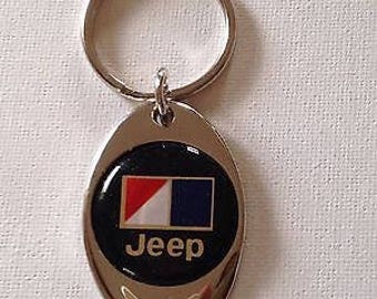 AMC Jeep Keychain Chrome Plated Jeep Key Chain