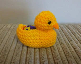 Knitted chick, creme egg holder, knitted decoration, Easter decoration, Easter egg holder