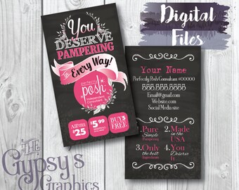 Perfectly Posh Business Cards, Chalkboard Love,**DIGITAL FILE**Multilevel Marketing,Direct Sales,Business Cards,