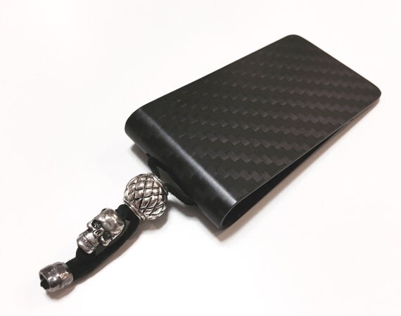 Real Carbon Fiber Money Clip Matte Black Credit Card Holder