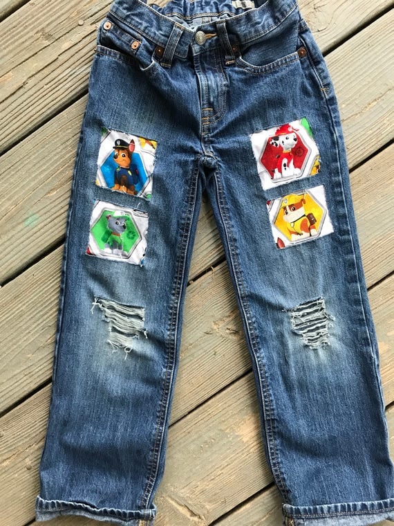 paw print jeans