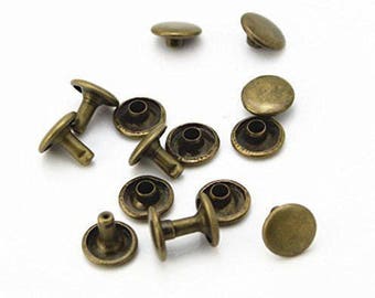10mm Double Cap Rivets Tubular Assorted Colours Handbags Leather Crafts x 100