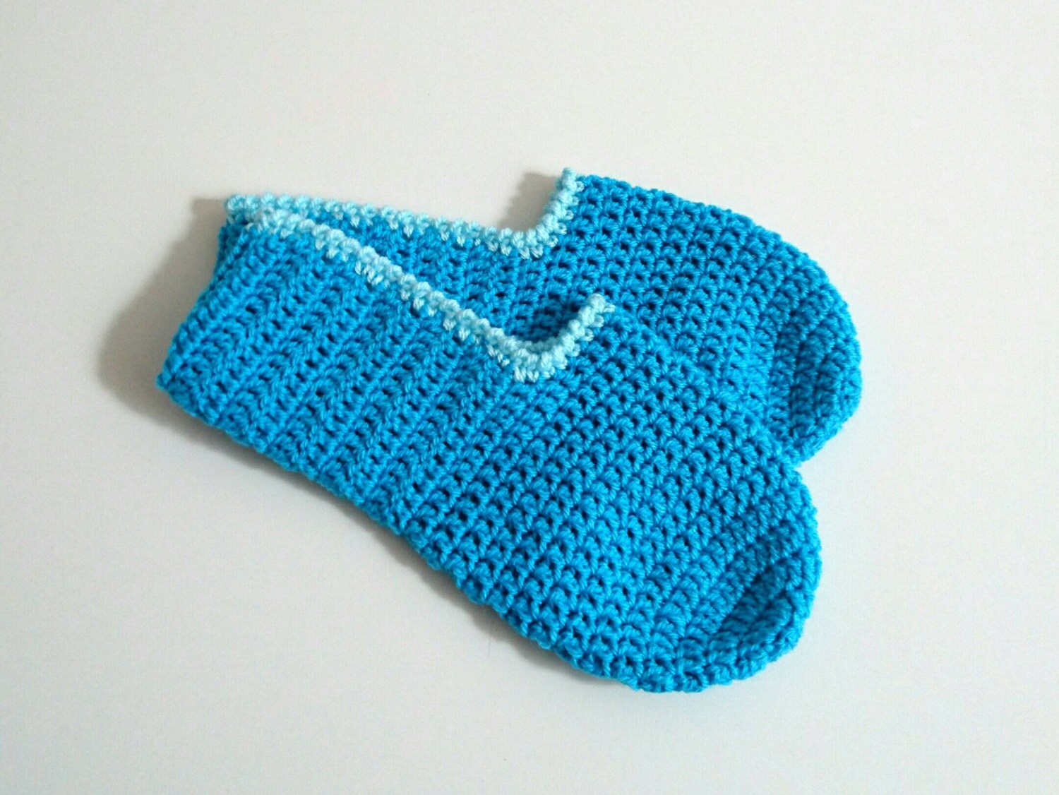crochet s slippers mens crochet slippers blue gift idea size 8 9uk 42 44eur crochet s slippers mens crochet slippers blue gift idea size 8 9uk 42 44eur