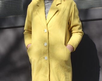 Vintage Bright Yellow Coat