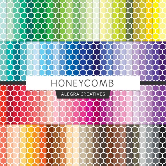 100 digital paper hexagon scrapbook by AlegraCreatives