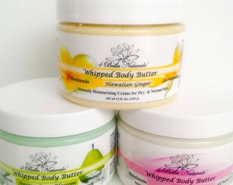 Whipped Body Butter-12oz (1) Handmade, Lotion, Skin Moisturizer, Dry Skin, Normal Skin, Skin Cream