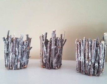 Christmas candles, Christmas Decor, glitter candles, glitter votive candles, snow candles, Holiday candles, Christmas votive candles