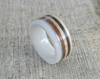 Recycled Skateboard Ring //The Full Set Up Ring™// Skateboard Wedding Ring //Custom Wedding Ring