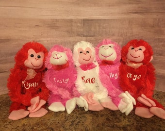 valentines stuffed monkey