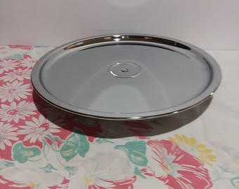 Mid Century Kromex Round Lazy Susan 13 1/4"