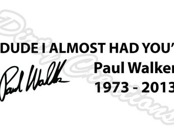 Paul walker | Etsy