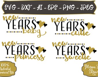 New Years SVG - 2018 SVG - New Years Baby SVG - New Years 2018 - Holiday svg - 2018 - Files for Silhouette Studio/Cricut Design Space