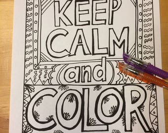 Calming coloring | Etsy