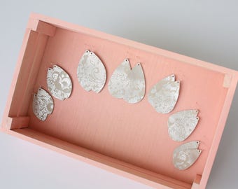 leather earrings, paisley suede, suede earrings