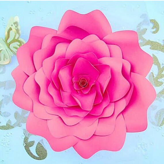 Free Free 235 Large Paper Flower Template Svg Free SVG PNG EPS DXF File