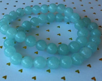 Natural Aquamarine Gemstone Bracelet - Aquamarine Bracelet - Aquamarine Gems Bracelet - Natural Stone Bracelet - Aquamarine Blue Bracelet