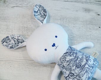 Archer - Handmade rabbit, 48cm (19”), fabric rabbit, plush rabbit, gifts for boys.