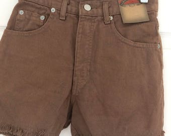 Vintage Tammy Girl, Tammy Clothes, 90s Fashion, 90s Clothes, Vintage High Waisted Shorts, Brown Shorts, Girls Shorts, Denim Shorts