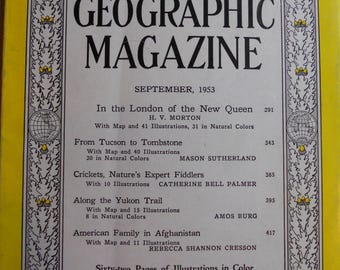 National Geographic Magazine. September 1953. Queen Elizabeth II Coronation. Volume CIV, Number 3.