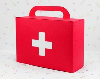 First aid kit favor box; Doctors bag, Emergency kit, Hospital bag, Medical bag, Nurse bag,