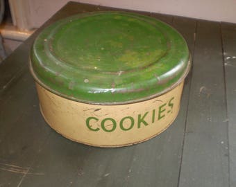 100% Retro,1950's American Cookie Tin,Kitchenalia,Lovely condition