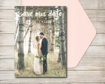 Photo Save-the-Date-Printable Invitations-5x7 Digital File- photo save the date Card-Photo Card-Announcement Invites