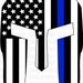 Spartan Helmet Front Thin Blue Line USA Flag American Flag eps