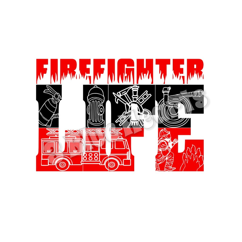 Download Firefighter Life SVG dxf pdf Studio jpg, Firefighter SVG ...