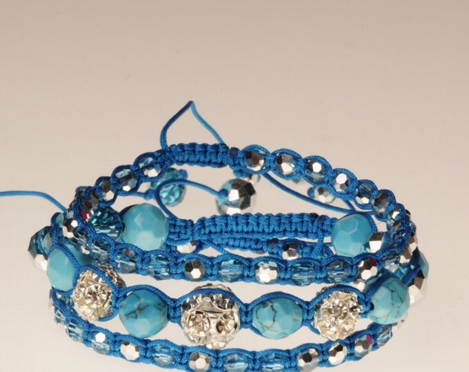 Blue turquoise set bracelet talisman amulet turquoise amulet set bracelet Blue gift Christmas New Year's Valentine's Day stylish gift woman