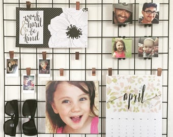 Wall Grid Accessories | Memo Board Decor | Photo Canvases with Hooks | Instant Style Pictures