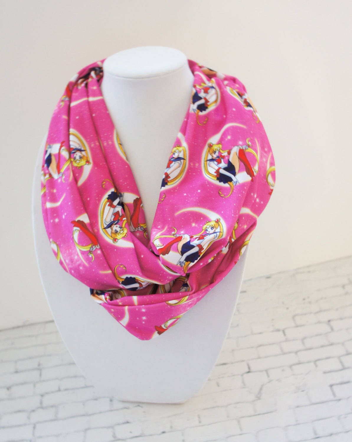 SAILOR MOON Scarf Infinity Scarf Spring Scarf Teen Gift Pink