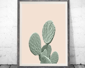 Printable Cactus Art, Beige Print, Cactus Print, Modern Art, Digital Download, Cactus Printable Wall Decor, Modern Art Print, Cacti Print