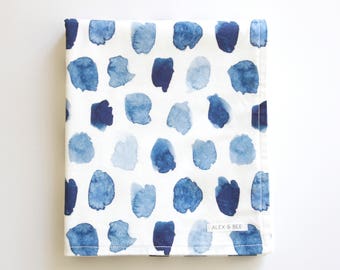 Blue Baby Blanket. Baby Boy Blanket. Blue Spot Baby Blanket. Watercolour Baby Blanket. Minky Baby Blanket. Baby Blanket.