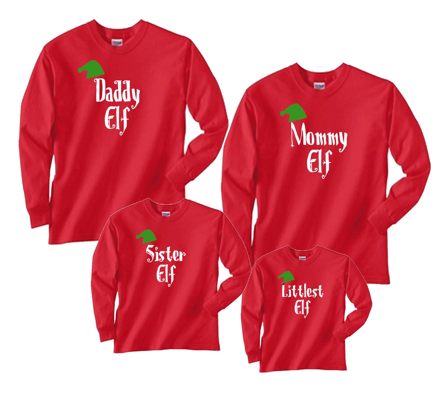 Personalized Elf Family Christmas Shirts Fun Custom Matching