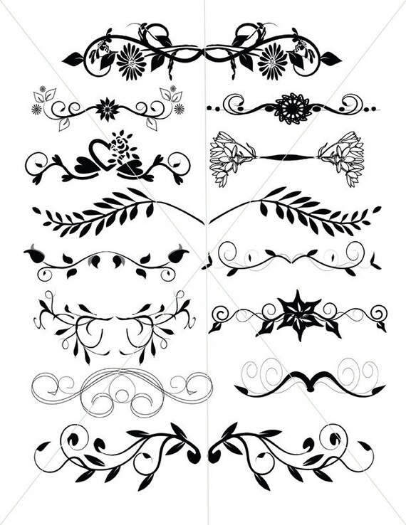 Download Flourish SVG Divider Lines Ornamental Borders Scalabe