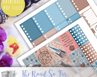 The Road So Far Weekly Kit - Printable Stickers for HAPPY PLANNER