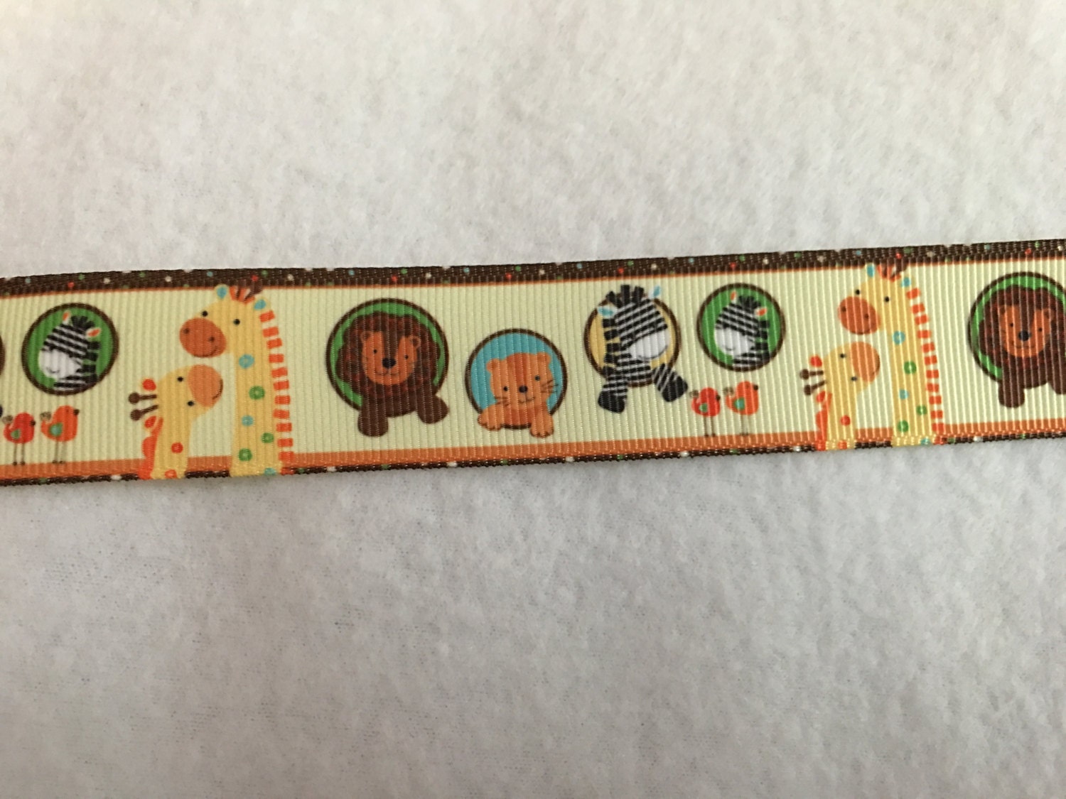 Jungle Animal Ribbon, Cute Jungle Animals, Zoo Animals Ribbon, Hairbow