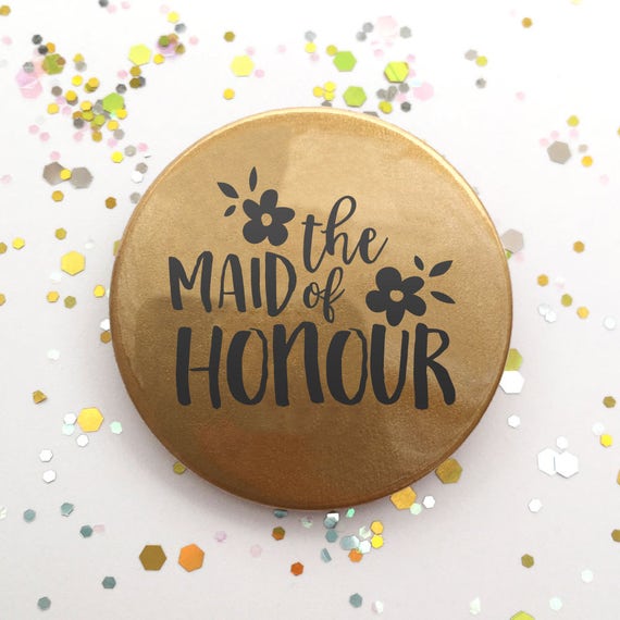 Gold Maid of Honour Badge