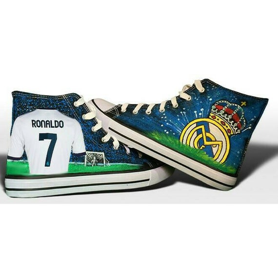 Custom Real  Madrid  Shoes  Ronaldo T Shirt Logo