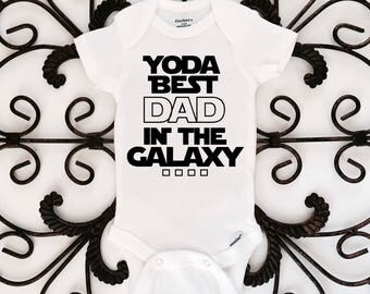 Yoda best dad in the galaxy onesie, Father's Day, Star Wars onesie, Star Wars, funny onesie