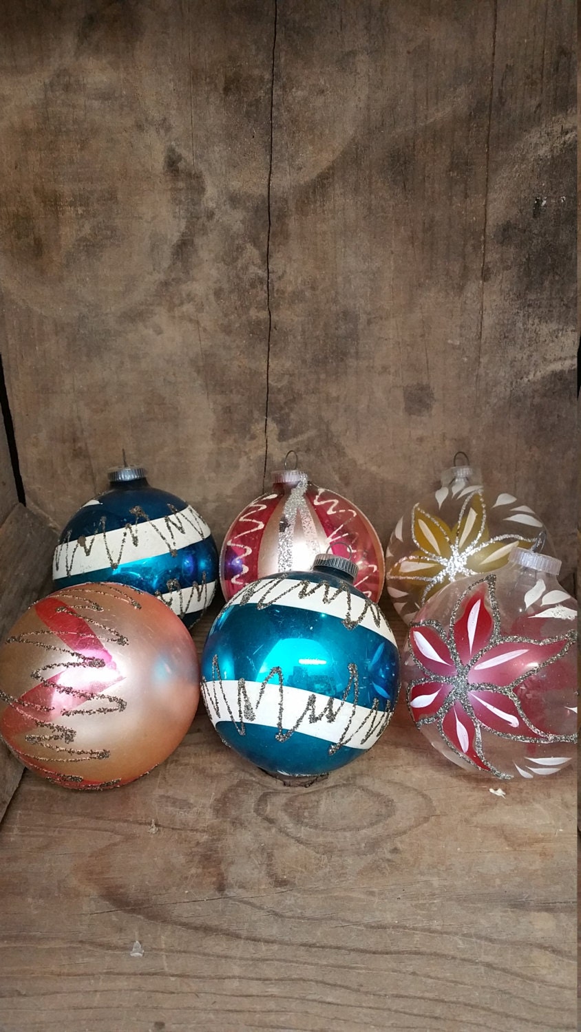 Vintage GLASS ORNAMENTS made in Germany by