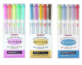 ZEBRA Mildliner Soft Color 15 colors Double-Sided Highlighter Pen SET