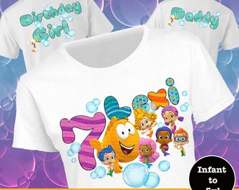 Bubble Guppies Birthday Shirts, Family Birthday Tees, Bubble Guppies Shirt, Nick Jr Shirt, Character Birthday Shirt, Mr Grouper Shirt