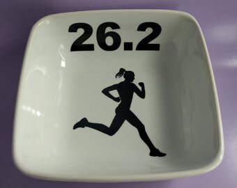 NYC Marathon, Chicago Marathon, Ring Dish, Jewelry Dish, Ring Holder, Marathon, Half Marathon, Personalized Ring Dish, Boston Marathon