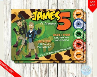 Wild Kratts Birthday Invitation, Wild Kratts Birthday, Wild Kratts Party, Wild Kratts Invite, Kids Birthday Invitation, WildKratts